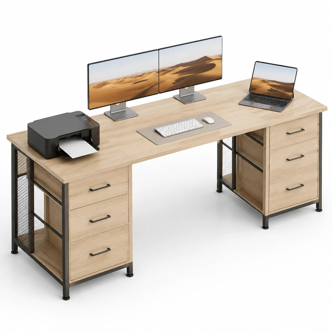 bureau-informatique-blanc-avec-rangement-et-tiroirs-160x52-cm-wdpapk4222mt